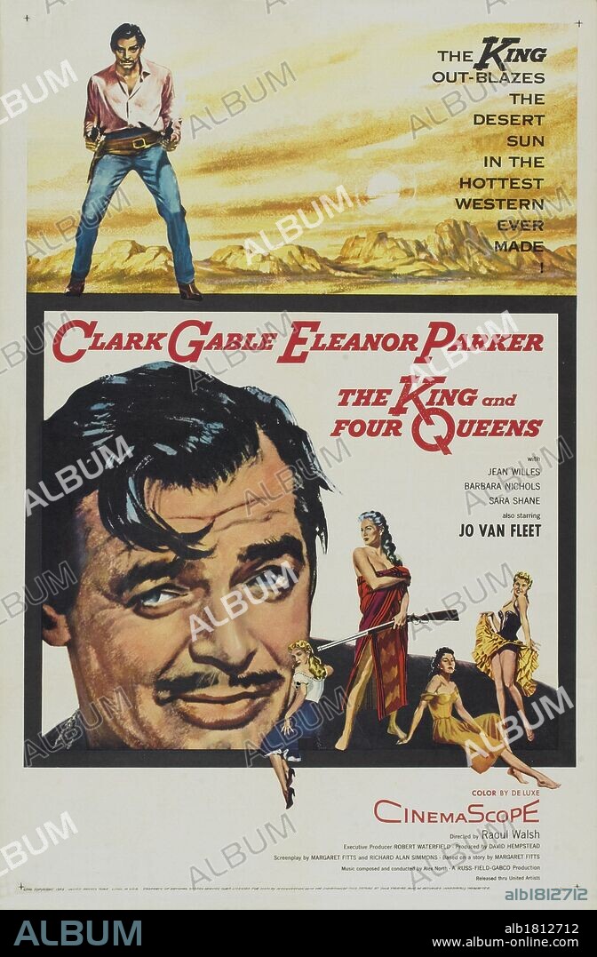 Poster of THE KING AND FOUR QUEENS, 1956, directed by RAOUL WALSH