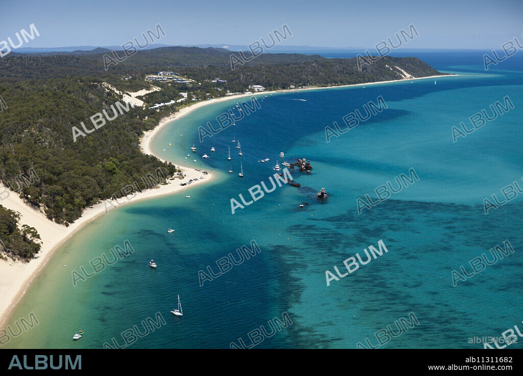 Tangalooma Wrecks, Moreton Island, Brisbane, Australia.