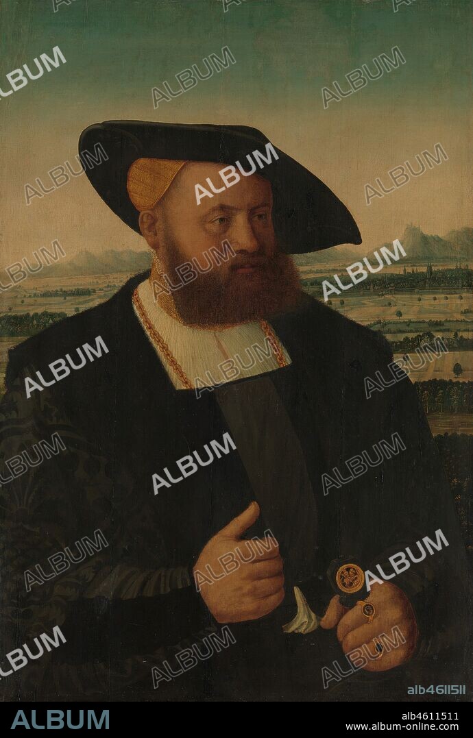 CONRAD FABER VON CREUZNACH. Portrait of a Man with a Moor's Head on His Signet Ring.