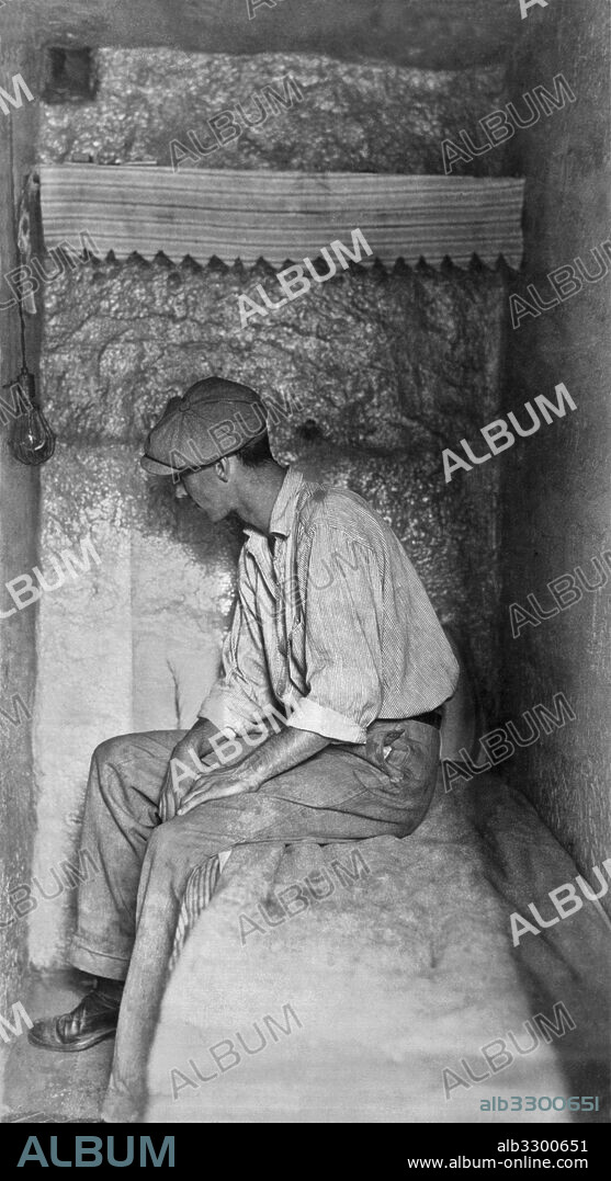Ossining, New York:  1936..A prisoner in his cell at the 110 year old Sing Sing Correctional Facility.