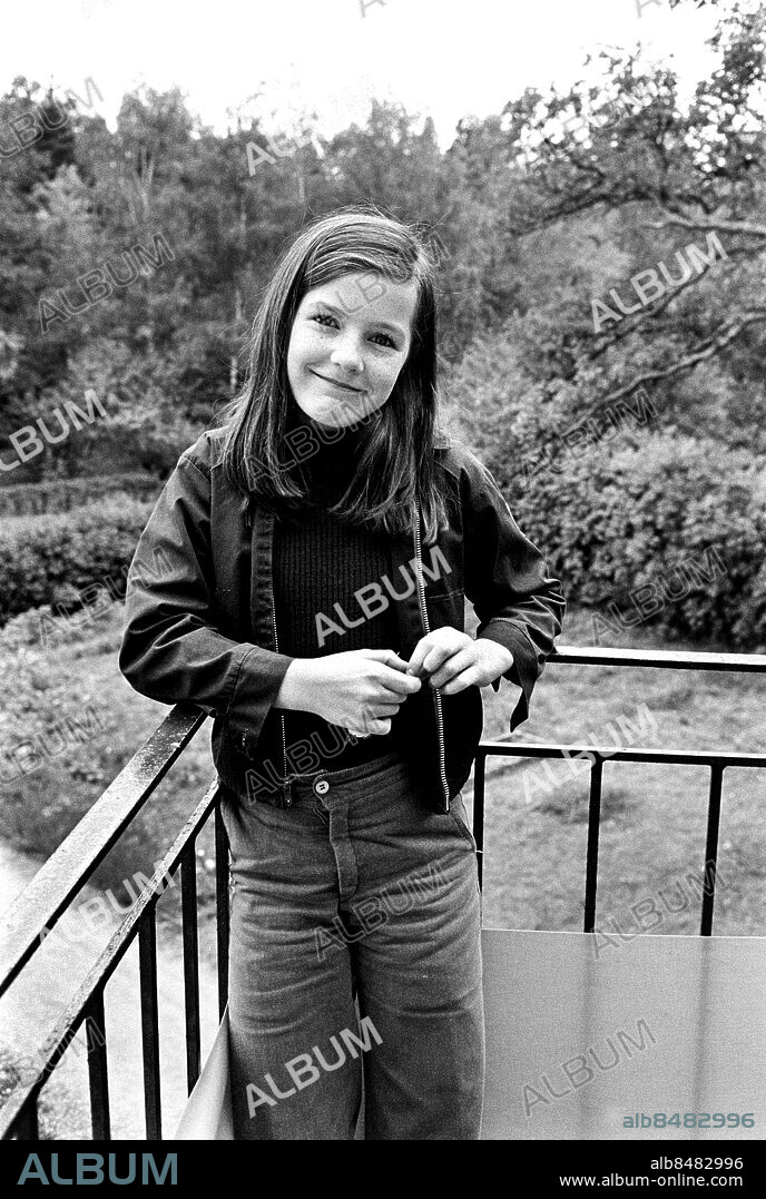1973-09-17.. Fanny Gjörup, barnskådespelare.. Foto: Bertil S-son Åberg / RiR / SVT / Kod: 5600. Bild och reportage publ. i RiR 41/73 sid. 6 inför TV-programmet Den vita stenen.. RiR 20961 sv/v neg.