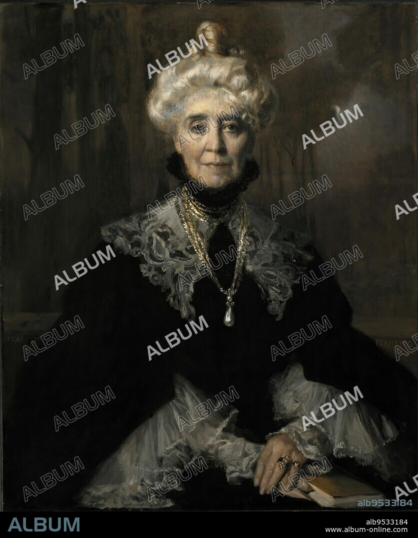 FRANÇOIS FLAMENG. Mrs. Adeline M. Noble. oil on canvas. Date: 1903.