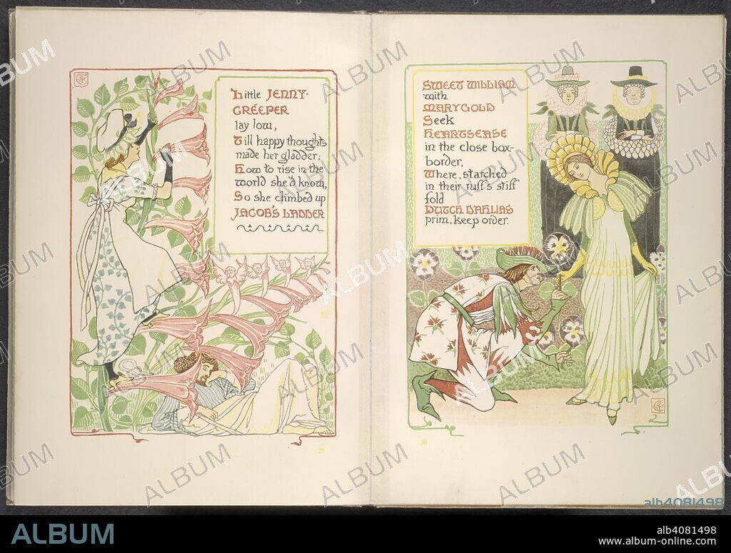 Jenny-Creeper and sweet William. A Floral Fantasy in an Old English Garden. Set for. Harper & Bros.: London, 1899. Source: 11651.l.47, 29-30. Language: English.