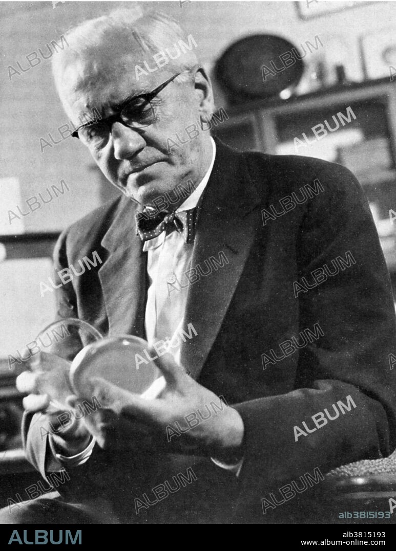 Alexander Fleming (August 6, 1881 - March 11, 1955) was a Scottish biologist and pharmacologist. He wrote many articles on bacteriology, immunology, and chemotherapy. His best-known discoveries are the discovery of the enzyme lysozyme in 1923 and the antibiotic substance penicillin from the mold Penicillium notatum in 1928, for which he shared the Nobel Prize in Physiology or Medicine in 1945 with Howard Florey and Ernst Boris Chain. Fleming's accidental discovery and isolation of penicillin marked the start of modern antibiotics. He also discovered that bacteria developed antibiotic resistance whenever too little penicillin was used or when it was used for too short a period. Almroth Wright had predicted antibiotic resistance even before it was noticed during experiments. Fleming cautioned about the use of penicillin in his many speeches around the world. In 1999, Time magazine named Fleming one of the 100 Most Important People of the 20th Century. He died in 1955 from a heart attack at the age of 73.