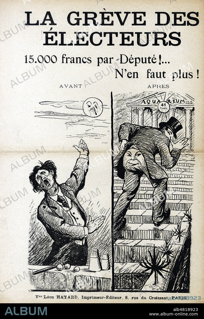 Caricature anonyme pour le couverture d'une partition de 1906. Credit : Collection Dixmier/Kharbine-Tapabor.