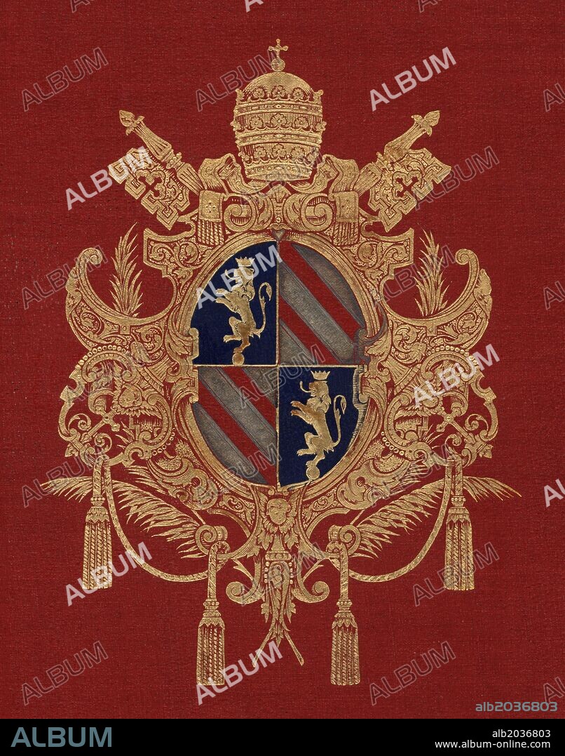 Escudo pontificio del Vaticano.