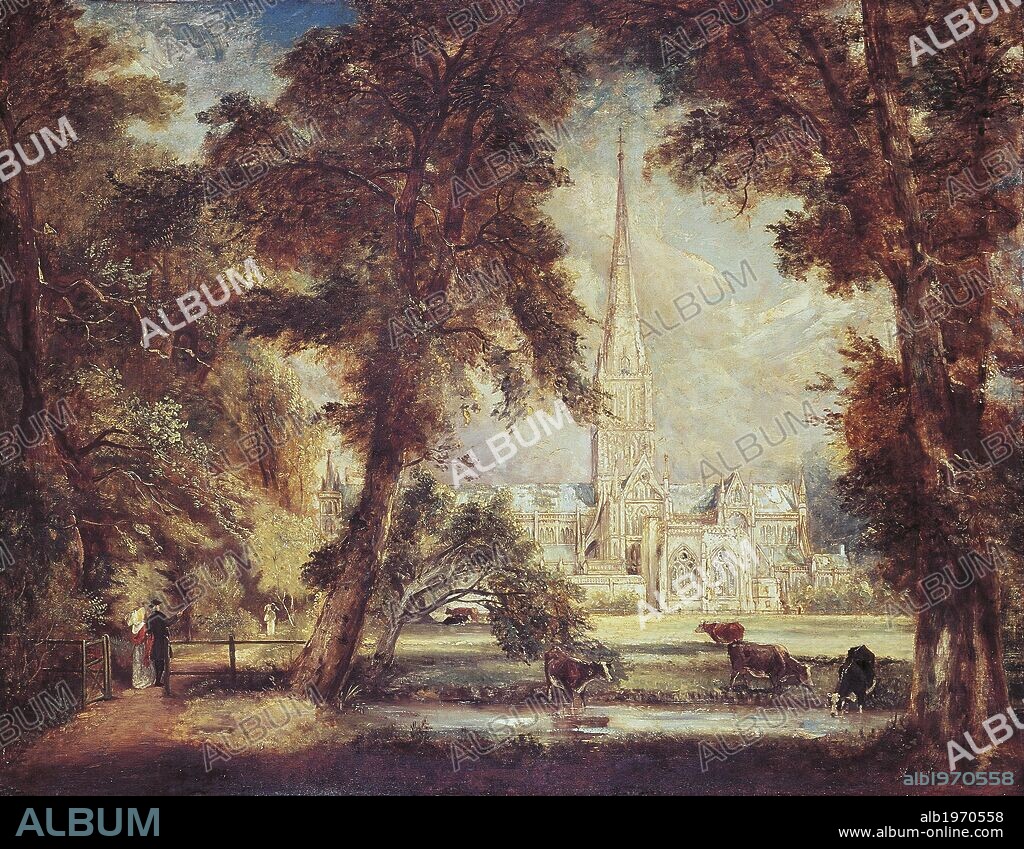 Salisbury Cathedral from the Bishop's Grounds, 1822, by John Constable (1776-1837).