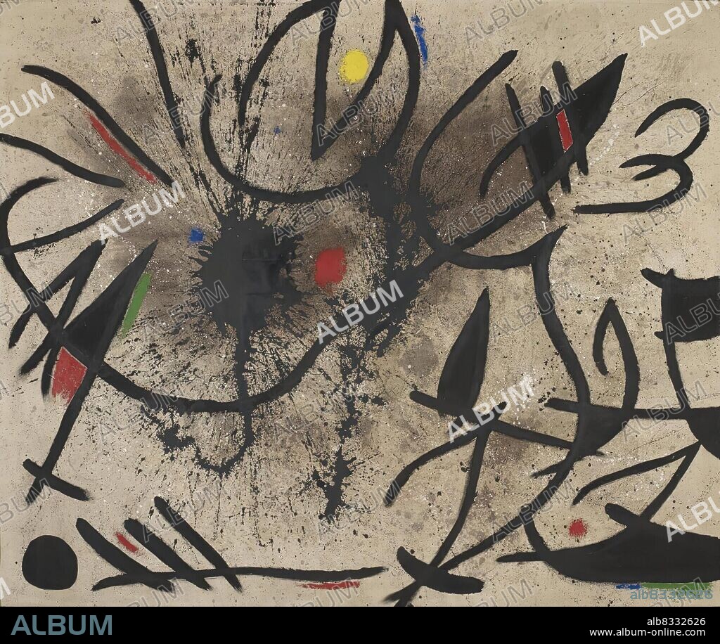 Joan Miro/ Pájaros al amanecer, 1970. Óleo y acrílico sobre lona. 220x261.