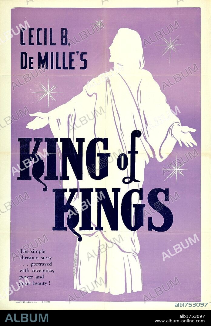 Poster of THE KING OF KINGS, 1927, directed by CECIL B DEMILLE. Copyright PATHE.
