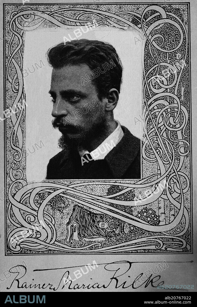 RETRATO DE RAINER MARIA RILKE (1875/1801) - ESCRITOR ALEMAN.