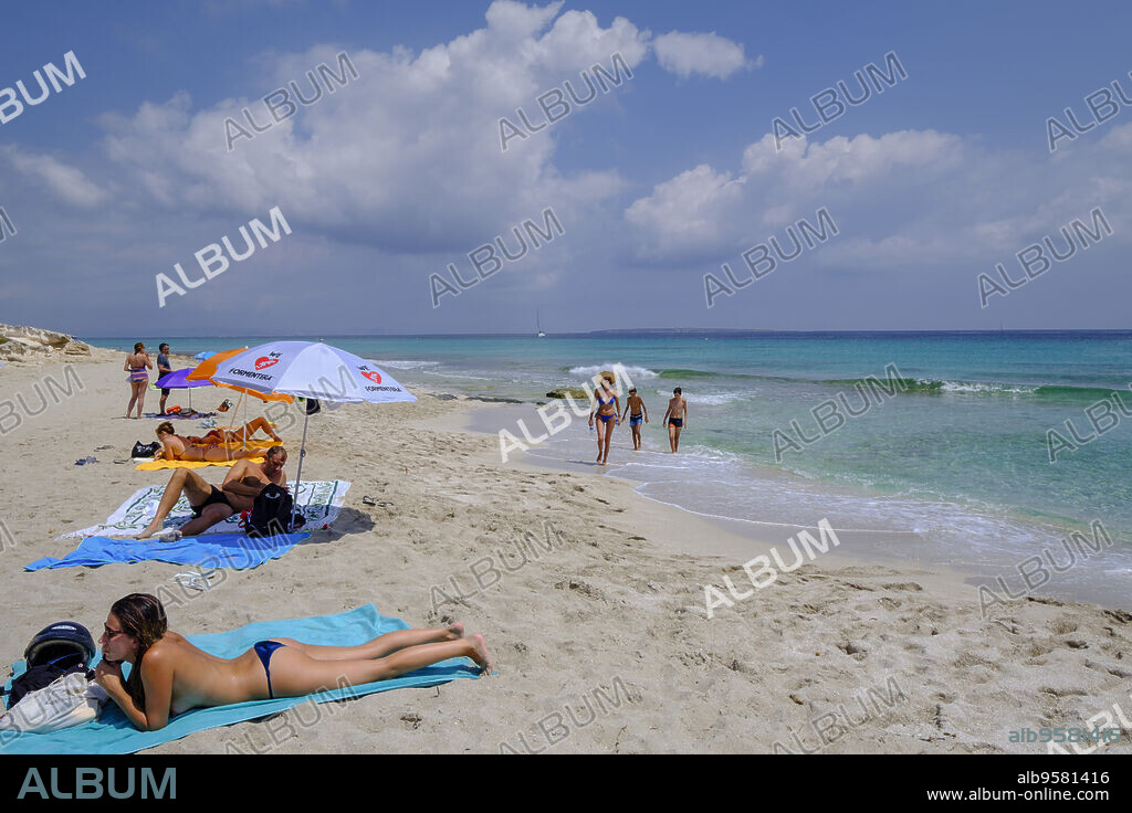 playa de Llevant , Parque natural de ses Salines de Ibiza y Formentera, Formentera, balearic islands, Spain.
