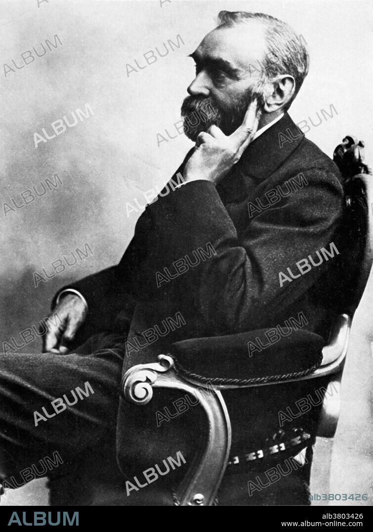 Alfred Bernhard Nobel (October 21, 1833 - December 10, 1896) was a Swedish chemist and inventor, joined his father in the business of manufacturing explosives. He studied explosives like nitroglycerin, and discovered ways to make them safer to use. In 1867, he patented dynamite (a mixture of nitroglycerine and an inert clay). He also produced more powerful explosives, such as blasting gelatin (gelignite, patented in 1876). These patents, and his other businesses, made him extremely wealthy. When he died in 1896, his will directed that the bulk of his fortune be used to set up the Nobel Prizes. These are awarded annually for outstanding contributions in physics, chemistry, physiology or medicine, literature, and world peace.