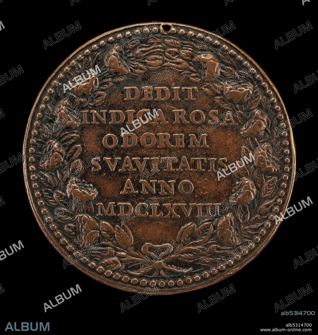 GASPARE MORONE MOLA. Beatification of Saint Rosa of Lima, 1586-1617, Beatified 1668, Canonized 1671 [reverse], 1668.