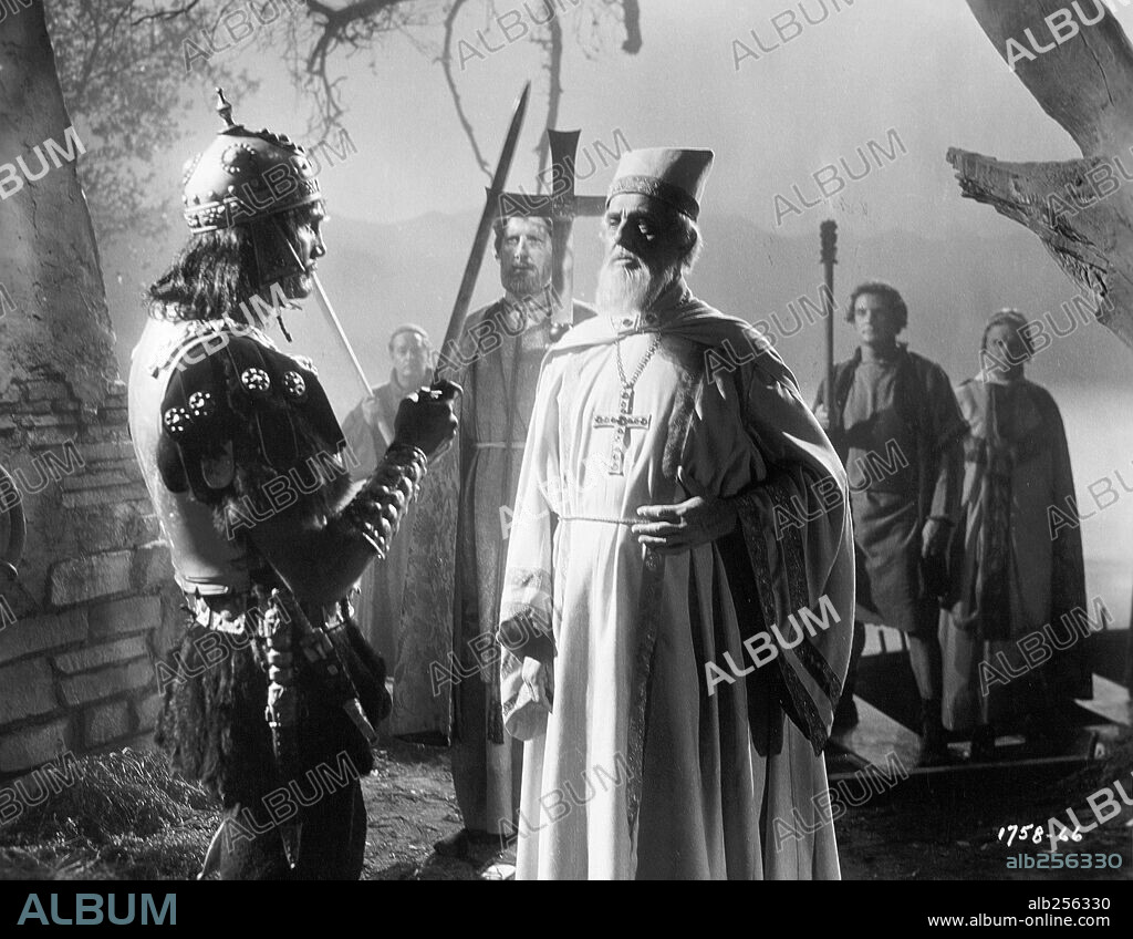 JACK PALANCE en ATILA, REY DE LOS HUNOS, 1954 (THE SIGN OF THE PAGAN), dirigida por DOUGLAS SIRK. Copyright UNIVERSAL PICTURES.