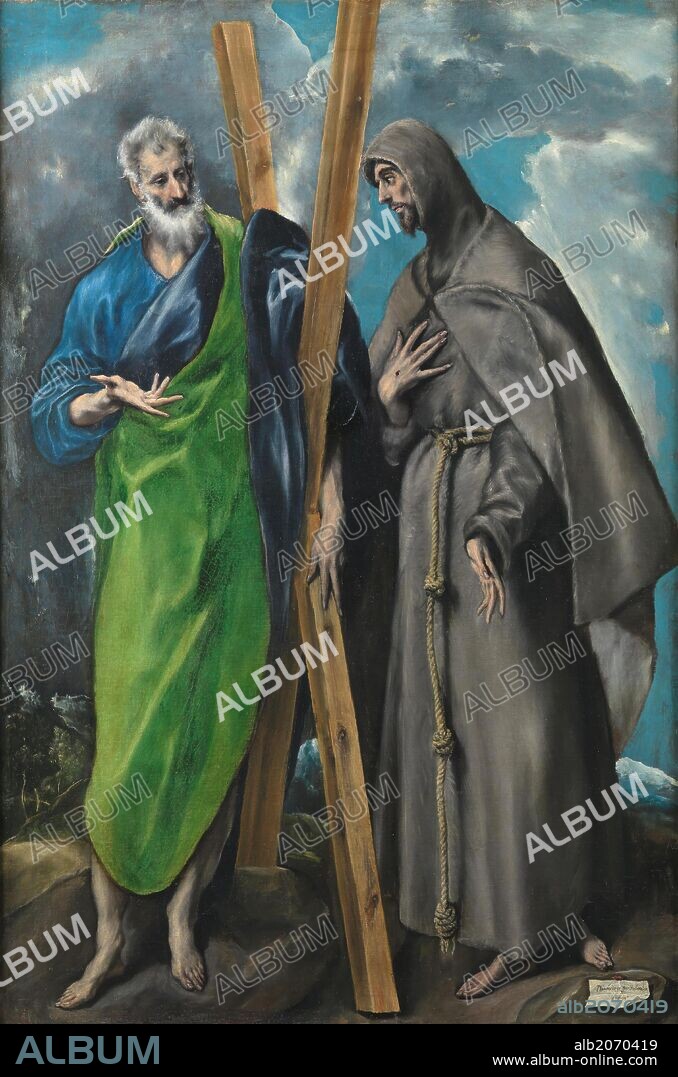 El Greco / 'San Andrés y San Francisco', Hacia 1595, Escuela Española, Óleo sobre Lienzo, 167 cm x 113 cm, P02819.