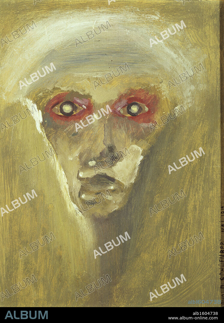 The Red Eyes by Arnold Schoenberg, 1910, 1874-1951, Germany, Munich, Lenbachaus.