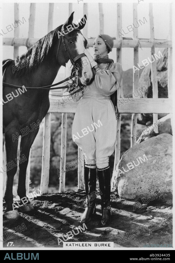 Kathleen Burke, American film actress, c1938. Kathleen Burke (1913-1980) appeared in several films in the 1930s, including 'The Lives of a Bengal Lancer', with Gary Cooper, and 'The Last Outpost', with Cary Grant. Cigarette card from 'Modern Beauties', 3rd series, issued by the British-American Tobacco Company.