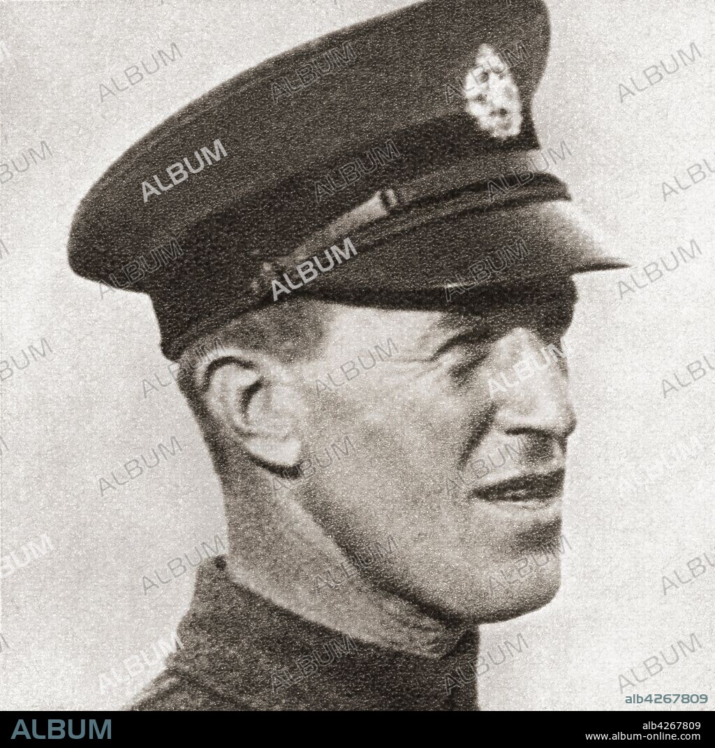 Colonel Thomas Edward Lawrence,  CB,  DSO,  1888 – 1935 British archaeologist,  military officer,  diplomat,  and writer Seen here whilst a mechanic in the Royal Air Force under the name of Aircraftsman Shaw After a photograph taken by Harry Chase,  b 1883 From These Tremendous Years,  published 1938.