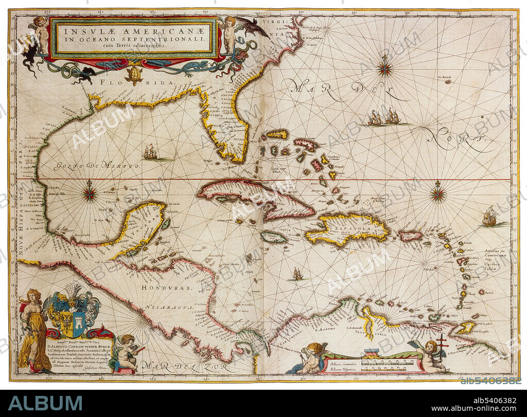 Joan Blaeu, The Caribbean Map, 17th Century