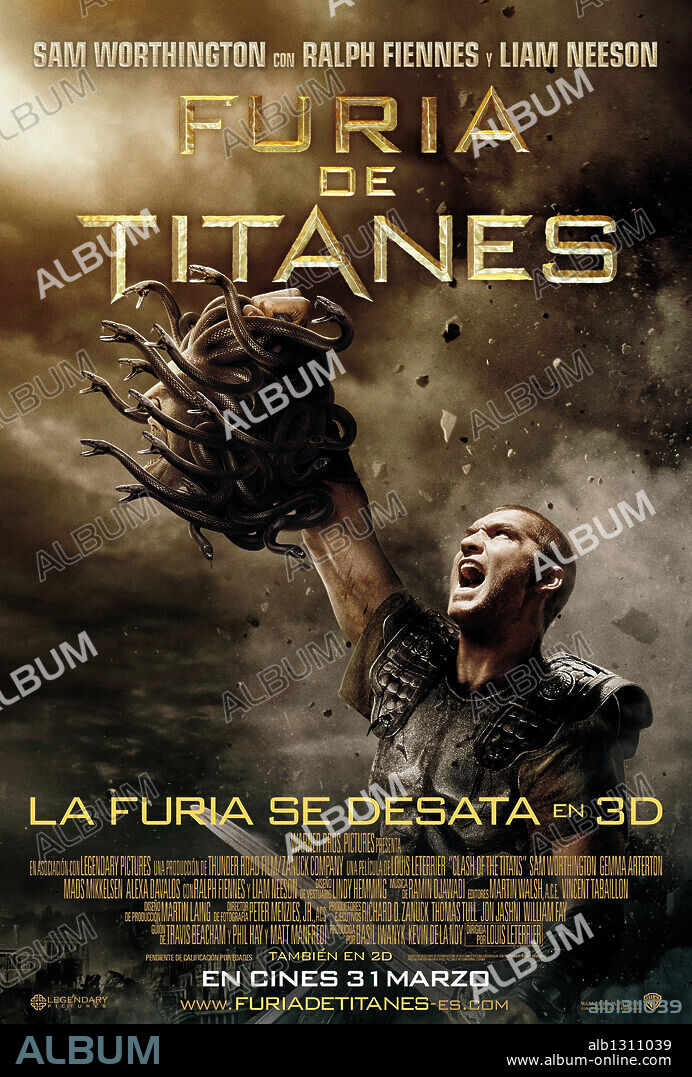 Poster of CLASH OF THE TITANS, 2010, directed by LOUIS LETERRIER. Copyright WARNER BROSS PICTURES/THE ZANUCK COMPANY/THUNDER ROAD.