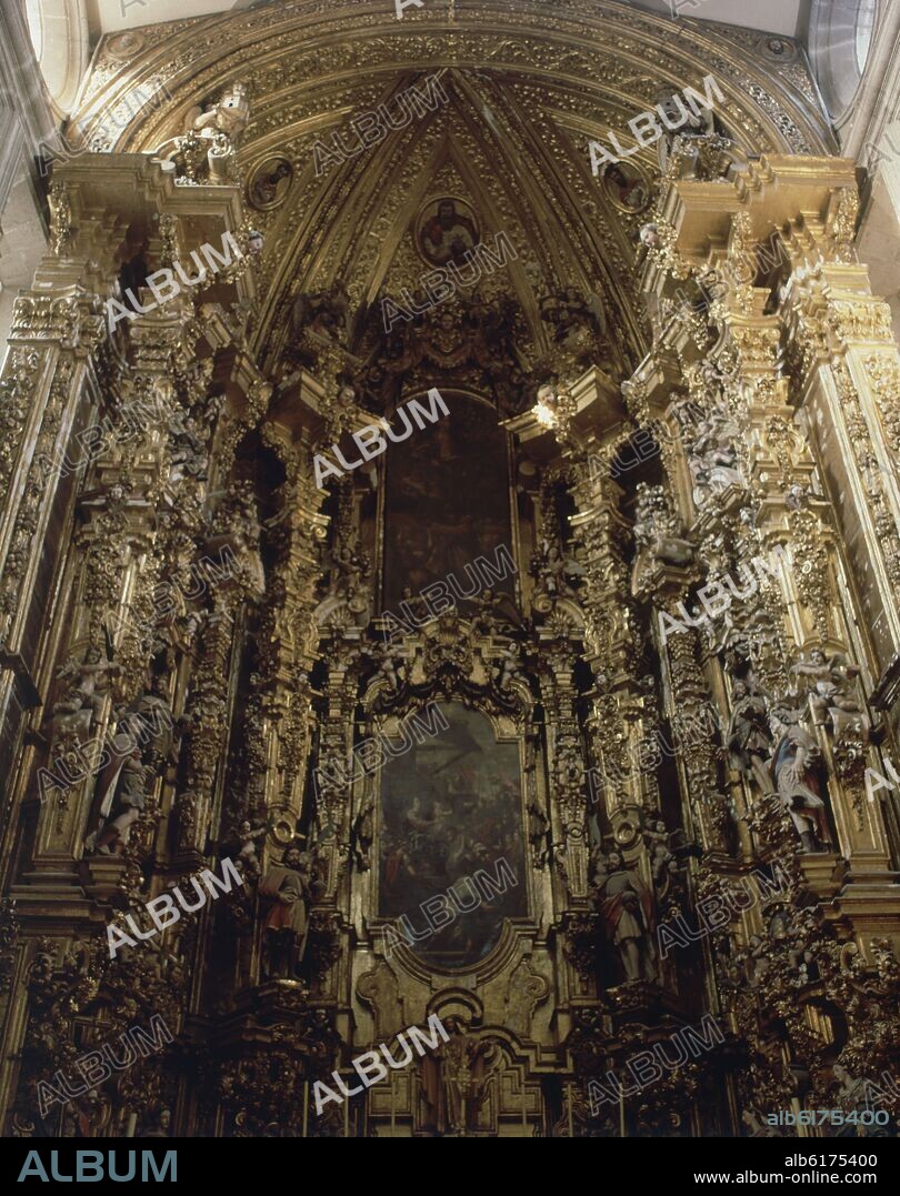 JERONIMO BALBAS (1673-1748). RETABLO CHURRIGUERESCO EN LA CAPILLA O ALTAR DE LOS REYES- S XVIII.
