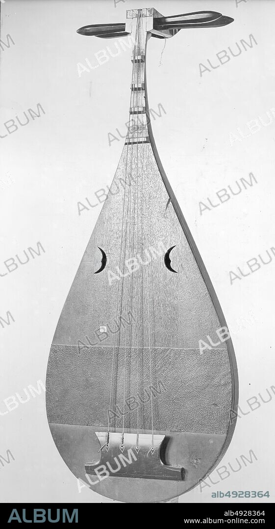 Heike Biwa (), Japanese, ca. 1835, Japan, Japanese, Wood, leather, L 31 1/2 × W. 11 13/16 × D. 1 5/16 in. (80 × 30 × 3.4 cm), Chordophone-Lute-plucked-fretted.
