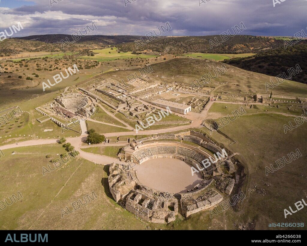 Anfiteatro de Segóbriga, parque arqueológico de Segóbriga, Saelices, Cuenca, Castilla-La Mancha, Spain.
