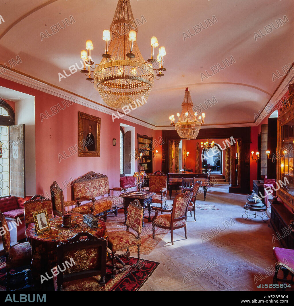 Salón de música, Monasterio de Sant Benet de Bages, situado en el municipio de Sant Fruitós de Bages.