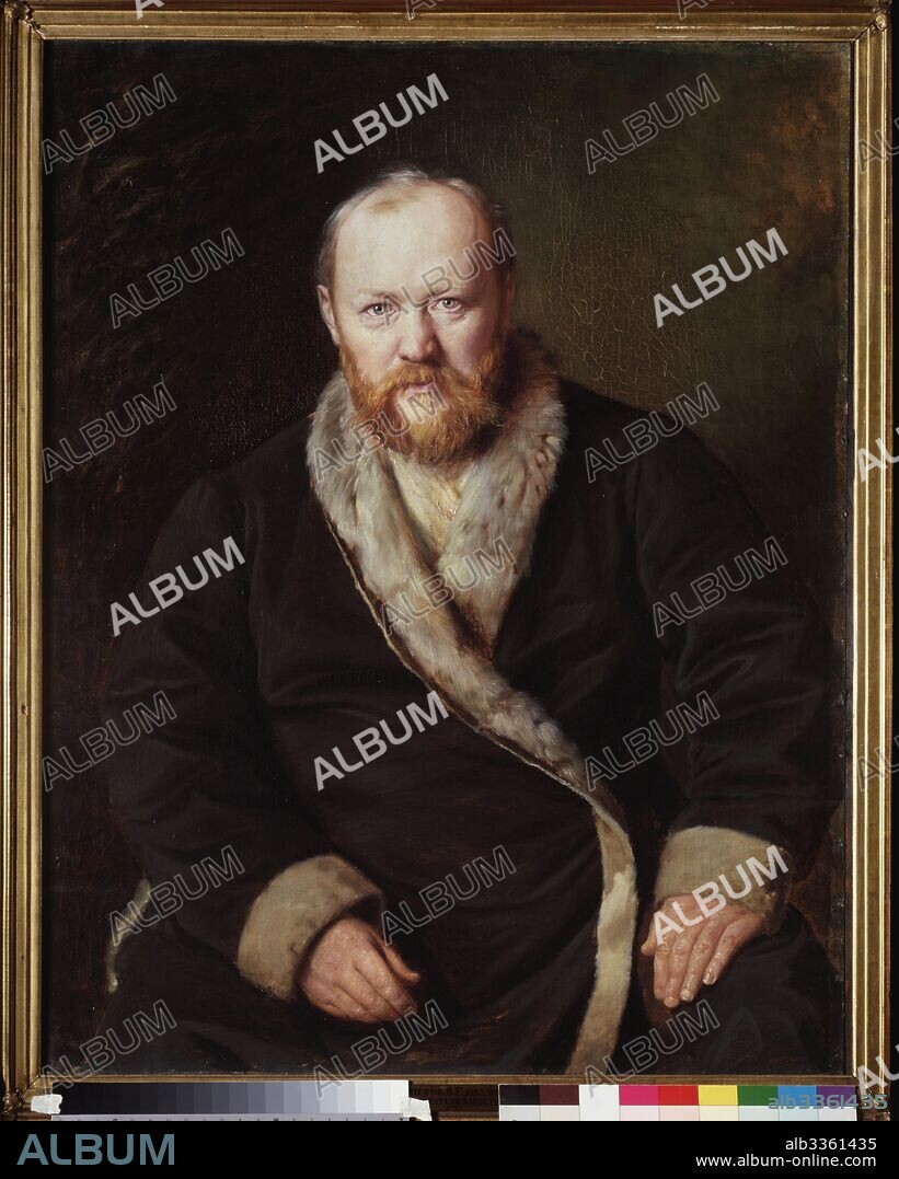 VASILI GRIGORYEVICH PEROV. Portrait of the Dramatist Alexander N. Ostrovsky (1823-1886).