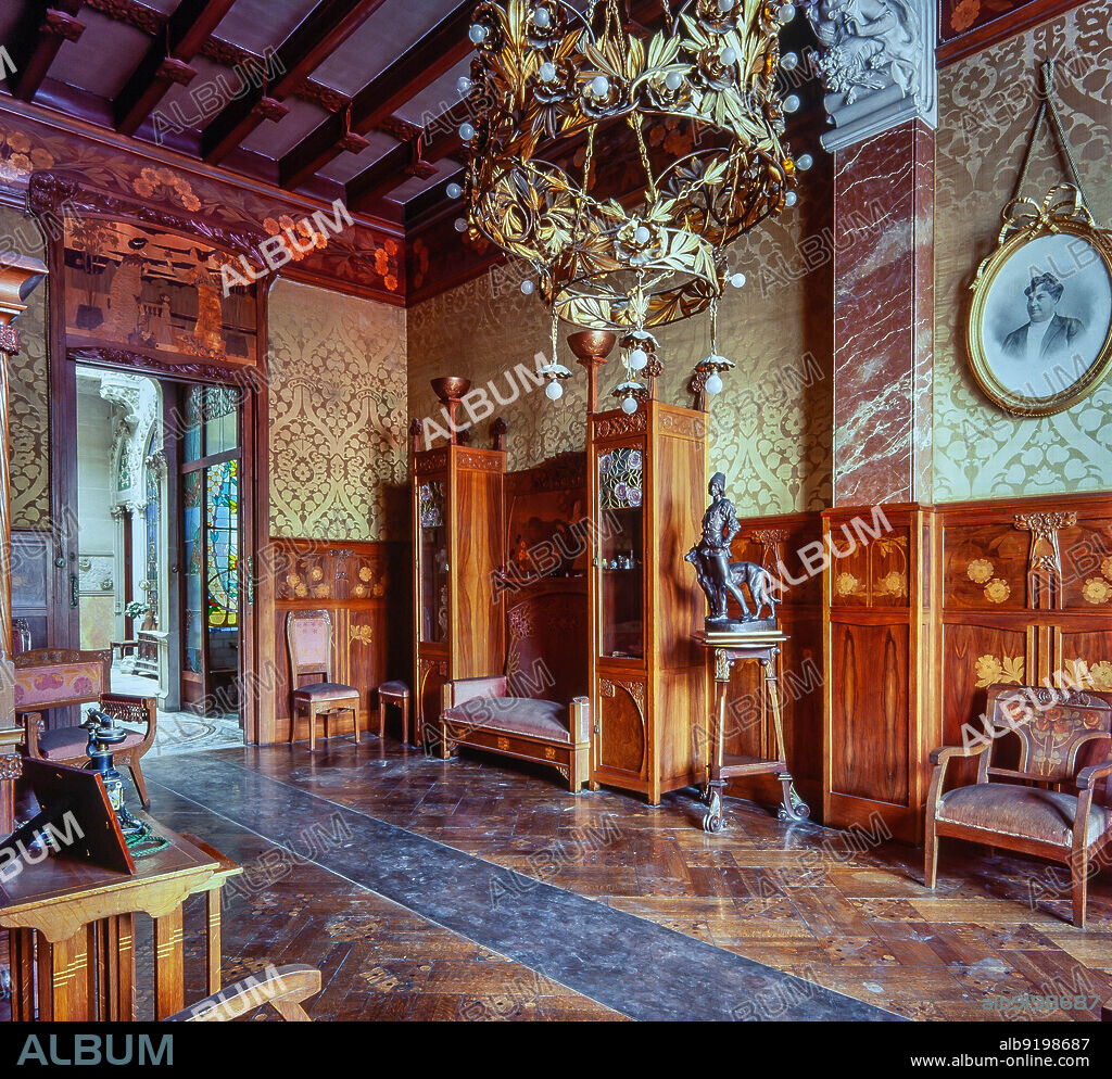 Interior de la Casa Navàs de Reus, 1901, proyecto del arquitecto Lluís Domènech i Montaner.