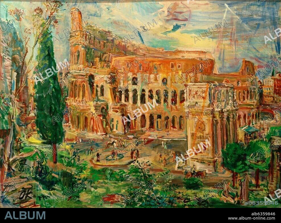 OSKAR KOKOSCHKA. Kokoschka, Oskar 1886-1980. "Rom, Kolosseum", 1949. Öl auf Leinwand, 80 × 110 cm. Privatsammlung.