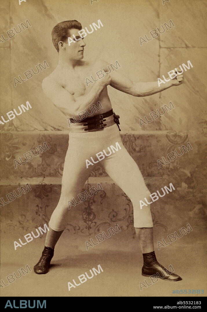 James John "Gentleman Jim" Corbett (1866-1933), American Boxer and World Heavyweight Champion, full-length Portrait,  Elmer Chickering, 1896.