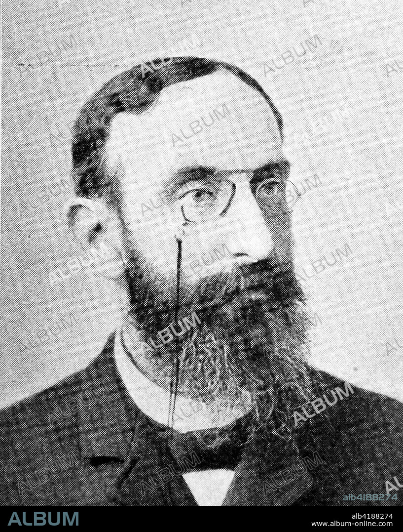 Wilhelm Friedrich Philipp Pfeffer, 9 March 1845 - 31 January 1920, was a German botanist and plant physiologist, Reproduction of a photo/image from the year 1890, digital improved.