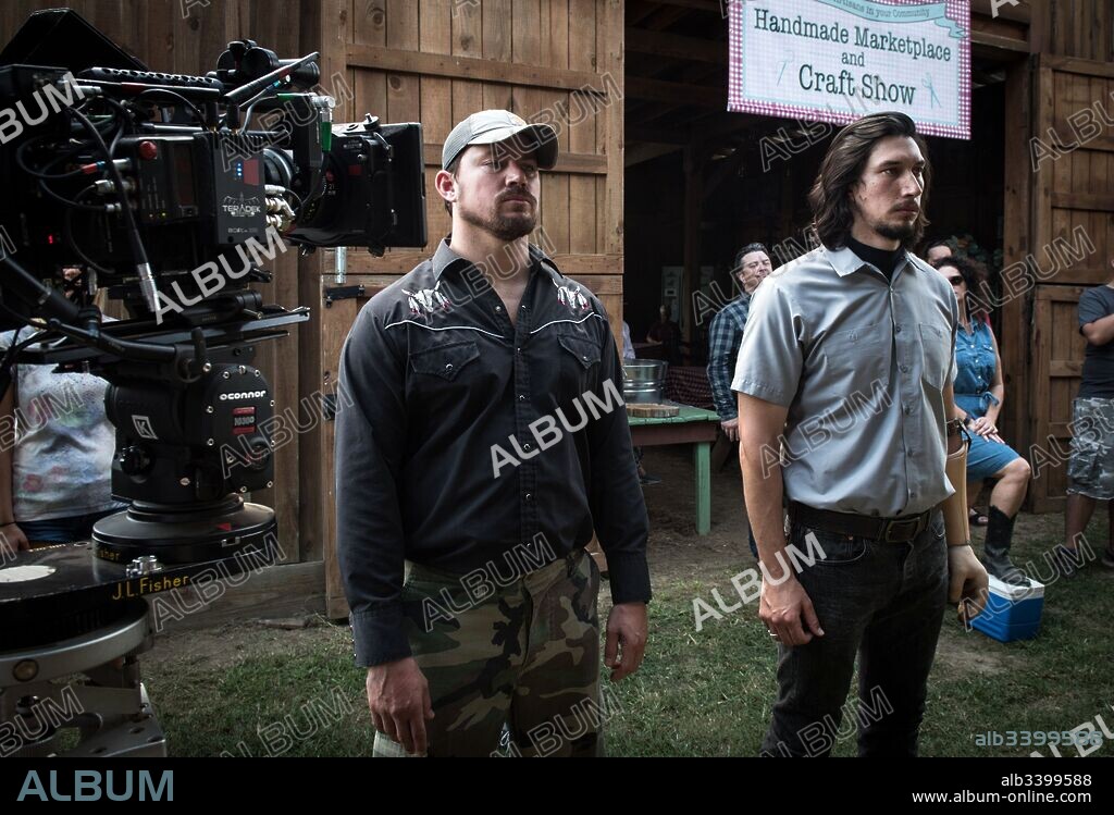 ADAM DRIVER and CHANNING TATUM in LOGAN LUCKY, 2017, directed by STEVEN SODERBERGH. Copyright Trans-Radial Pictures/Free Association.