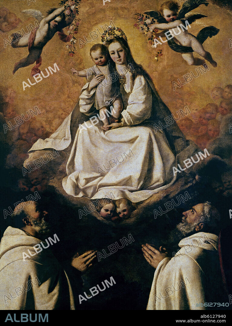 FRANCISCO DE ZURBARAN. Spanish school. Virgin of Mercy. Virgen de la merced. Madrid, Private collection.