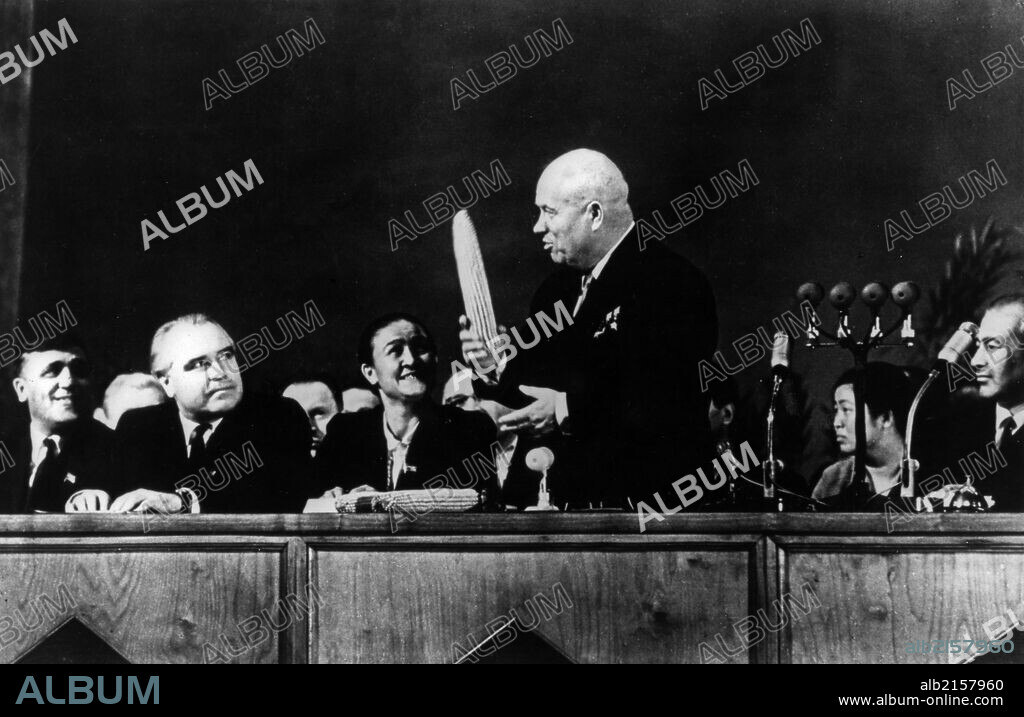 Nikita khrushchev during his 'corn campaign', 1959.