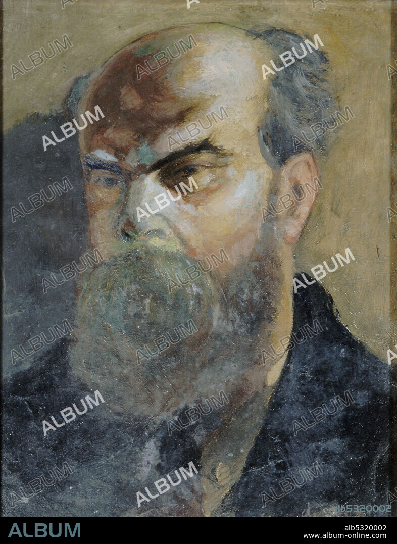 FREDERIC-AUGUSTE CAZALS. Portrait of the Poet Paul Verlaine (1844-1896).