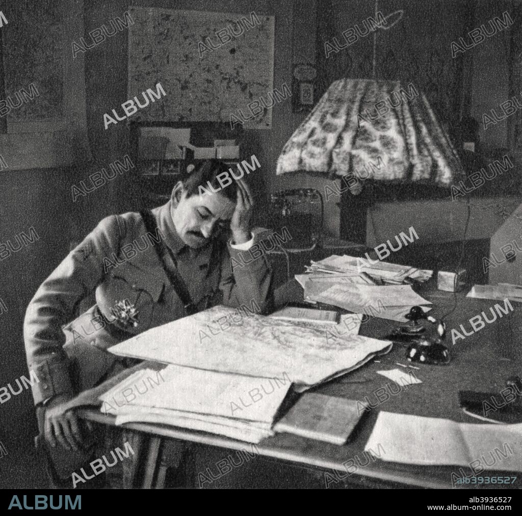 Charles Mangin, French soldier, 1918. Mangin was a general in the French Army during the First World War. Nicknamed the Butcher by his troops, he was a supporter of the strategy of General Robert Nivelle, which led to enormous casualties during the Nivelle Offensive of 1917 and the widespread mutinies that followed it. Removed from command, he was later recalled and commanded the 10th Army which played a vital role in stopping the German advance and launching the Allied counter-attack at the Second Battle of the Marne in July-August 1918. A photograph from Album de Photographies dans L'Intimite de Personnages Illustres, 1855-1915, 8th album, Editions MD, Paris.