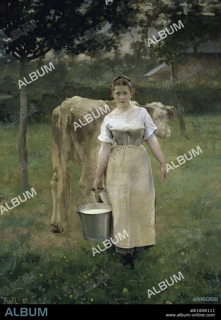 Manda Lametrie, The Farmer's Wife   (Manda Lametrie, Fermire )  1887   Alfred Philippe Roll (1846-1919/French)   Musee d'Orsay, Paris.