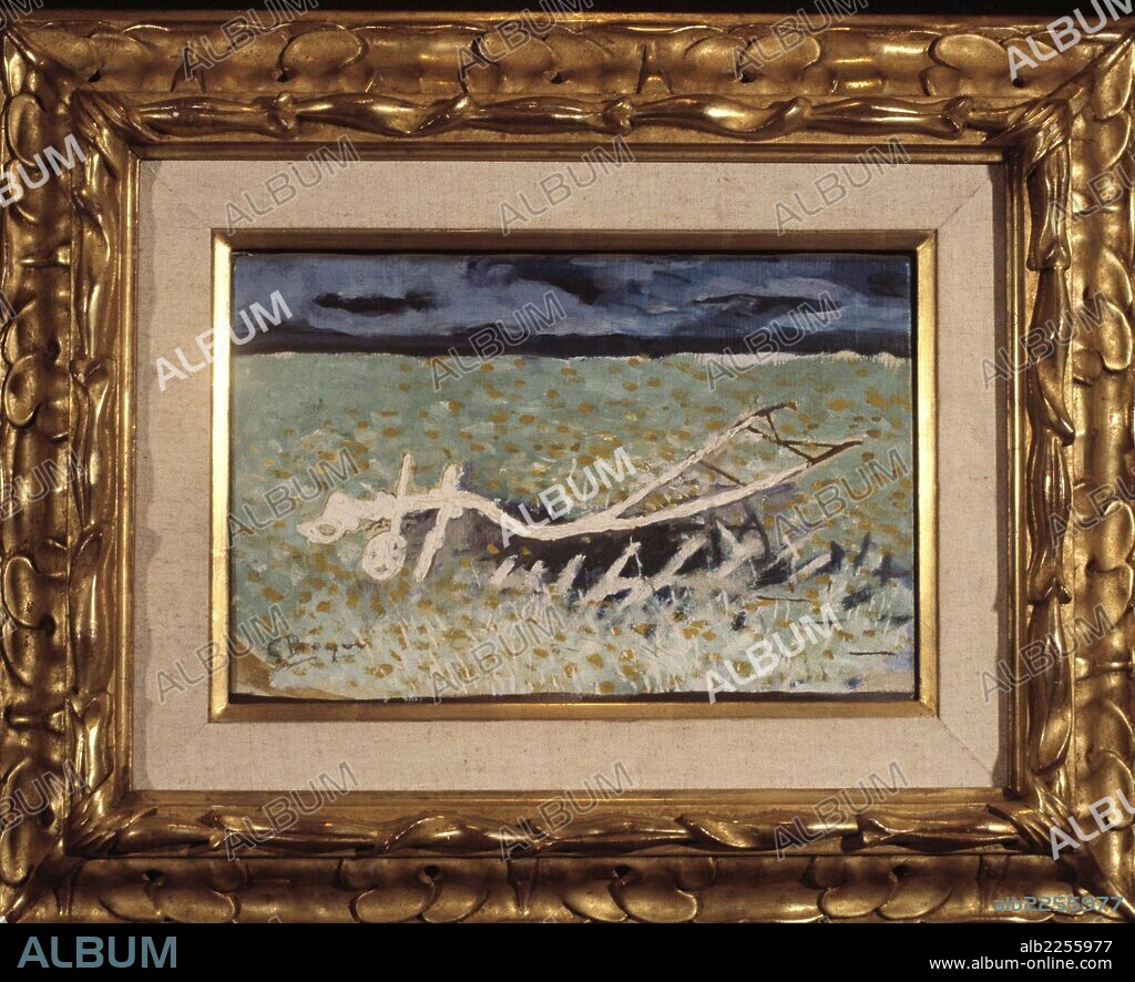 GEORGES BRAQUE. BRAQUE ,  GEORGES. PINTOR FRANCES. 1882 - 1963. "  ARADO " , OLEO SOBRE LIENZO.