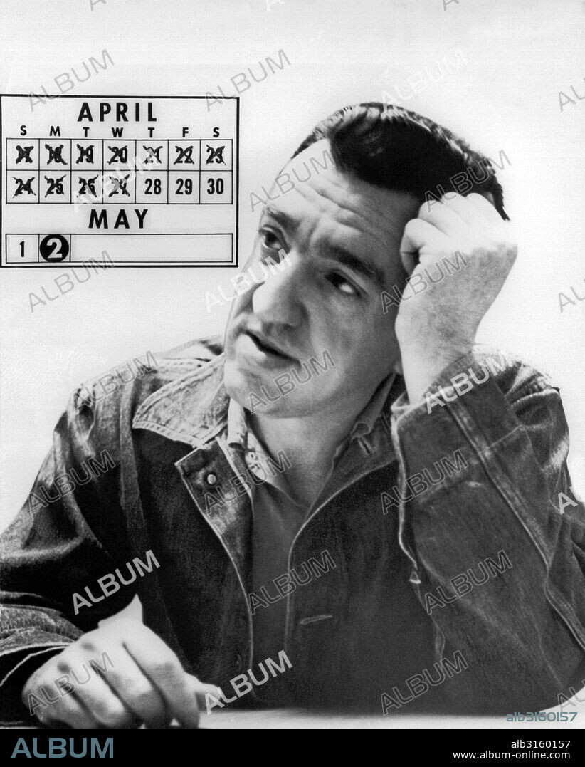 San Quentin, California: April 28, 1960. Image of convicted robber and rapist, Caryl Chessman, 'The Red Light Bandit', five days before he was scheduled to be executed in the gas chamber at San Quentin Prison.