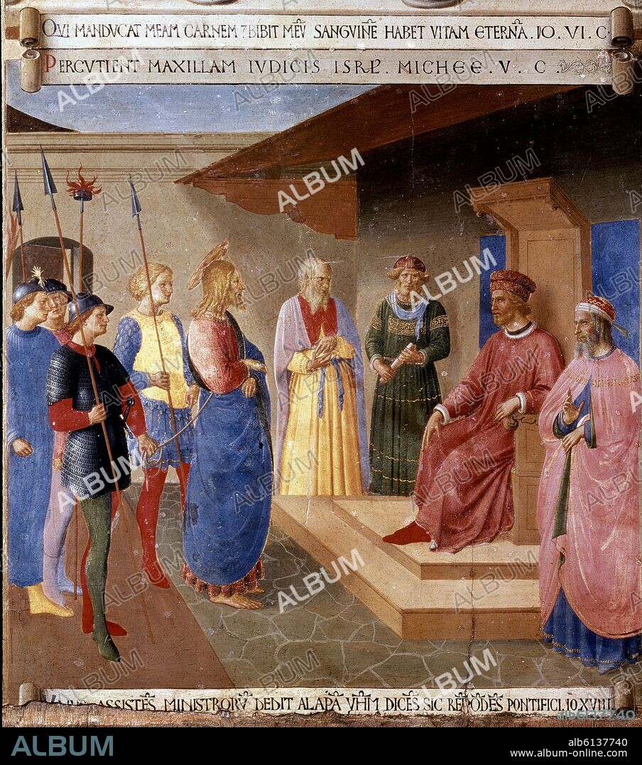 GUIDO DI PIETRO (1400/1455) FRA ANGELICO O FRAY AN. CRISTO ANTE HERODES.