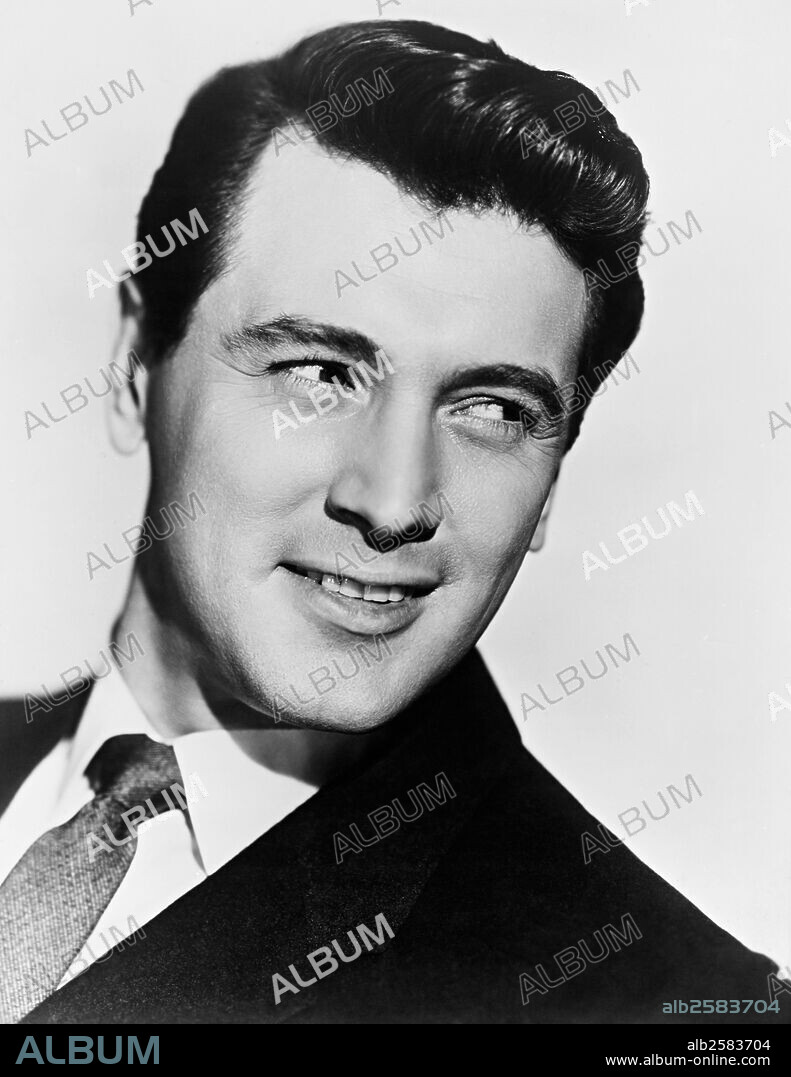 ROCK HUDSON in WRITTEN ON THE WIND, 1956, directed by DOUGLAS SIRK. Copyright UNIVERSAL PICTURES.