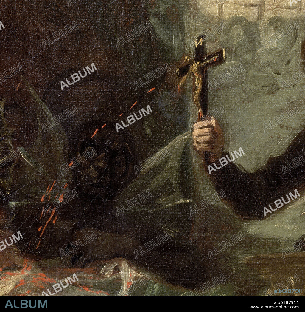 FRANCISCO DE GOYA. 'Saint Francis Borgia Helping a Dying Impenitent (detail), 1795, Oil on canvas.