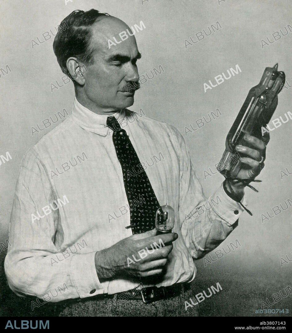 Lee De Forest (1873-1961), an American inventor, who in 1906 invented the first vacuum tube known as the Audion, which amplifies weak electrical signals. De Forest was a pioneer in the field of electronics, with over 180 patents to his credit.
