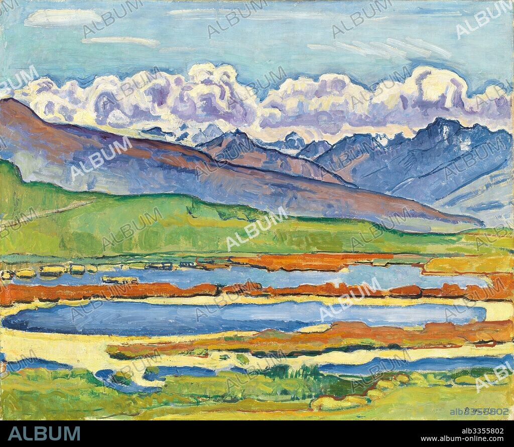 FERDINAND HODLER. Etang long Crans-Montana.