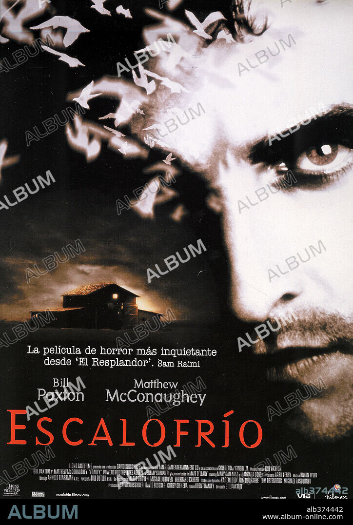 Poster de ESCALOFRÍO, 2001 (FRAILTY), dirigida por BILL PAXTON. Copyright DAVID KIRSCHNER PRODUCTIONS/AMERICAN ENTERTAINMENT INC.