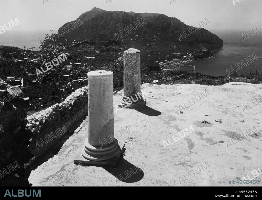 Villa jovis, monte tiberio, capri island, campania, italy 1930-40.