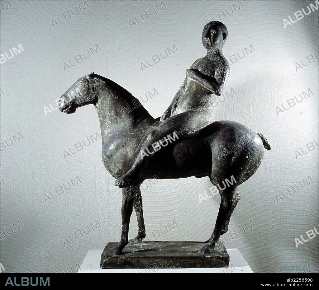 MARINO MARINI. MARINI , MARINO. ESCULTOR ITALIANO. 1901 - 1980. " JINETE " , BRONCE DEL AÑO 1945. GOTEBORG KUNTSMUSEUM.