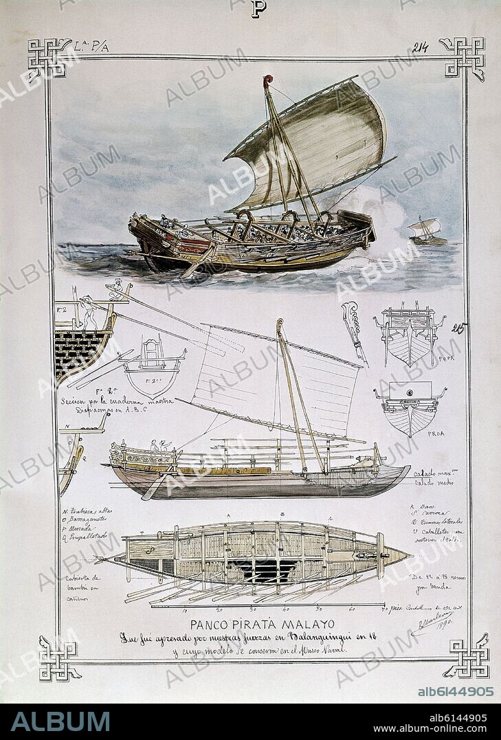RAFAEL MONLEON. BARCO PIRATA MALAYO.